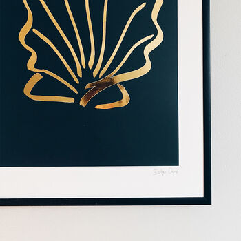 Gold Foil Shell Print, 4 of 8