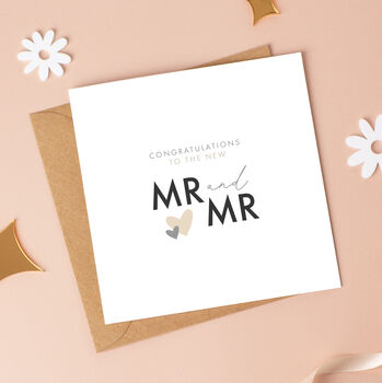 Mr And Mrs / Mr And Mr / Mrs And Mrs Wedding Card, 2 of 3