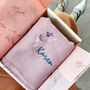 Personalised Embroidered Birth Flower Spring Scarf, thumbnail 2 of 12