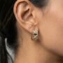 Kinmokusei Floral Beaded Hoop Earrings, thumbnail 3 of 5