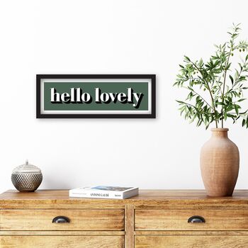 Framed Hello Typography Print, 10 of 11