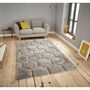 Noble House Area Rug Hand Tufted Rectangle Grey, thumbnail 4 of 5