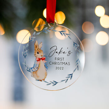 Personalised Baby Boy's First Christmas Tree Decoration, 4 of 5