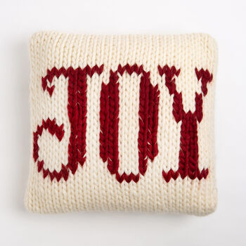 Cushion Cover Knitting Kit Joy, 3 of 4
