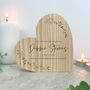 Personalised Wooden Wreath Memorial Freestanding Heart, thumbnail 1 of 5