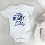 Watching Sport With Daddy Personalised Sports Babygrow, thumbnail 1 of 11
