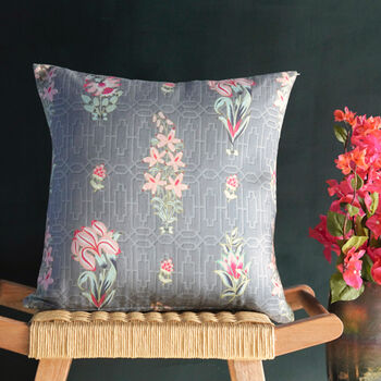 Les Indes Mahua Floral Recycled Cotton Cushion Cover, 2 of 6