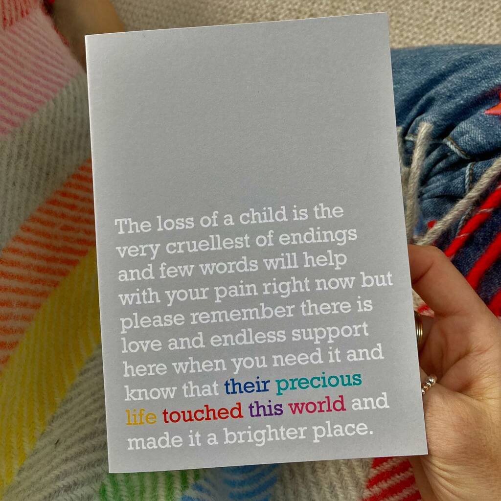 Precious Life: Bereavement Card For The Loss Of A Child By The Right ...