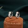 Sterling Silver Daisy Chain Huggie Hoop, thumbnail 5 of 12