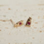 Princess Ruby Jagged Stud Earrings, thumbnail 1 of 2