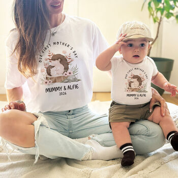 Personalised Our First Mother’s Day Matching T Shirt Gift, 6 of 9