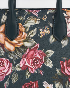 Roses Teal Structured Medium Tote, 3 of 7