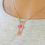 Pink Flamingo Lovebird Necklace, thumbnail 5 of 7