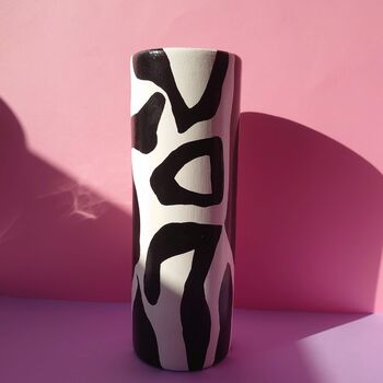 Zebra Print Hand Painted Tall Vase, 5 of 9