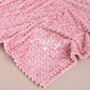Personalised Dusty Pink Embossed Baby Blanket, thumbnail 6 of 8