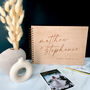 Wooden Calligraphy Style Wedding Guestbook Alternative, thumbnail 6 of 10