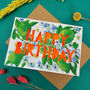 Happy Birthday Floral Limes Birthday Card, thumbnail 2 of 5