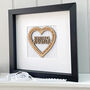 Lace 13th Anniversary Personalised Oak Heart, thumbnail 3 of 3
