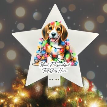 Personalised Beagle In Christmas Lights, 6 of 9