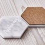 Marble Personalised Hexagon Place Setting, thumbnail 4 of 5