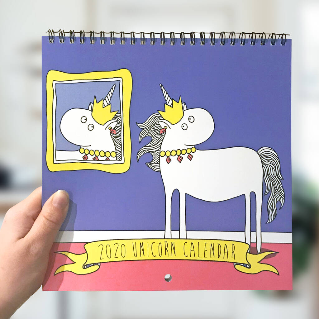 2020 Unicorn Calendar By Neon Magpie | notonthehighstreet.com