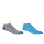 Pin Stripe Grey And Classic Blue Men's Trainer Socks, thumbnail 1 of 12