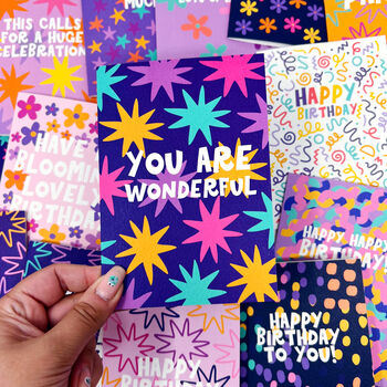 Colourful 'You Are Wonderful' Star Card, 5 of 5