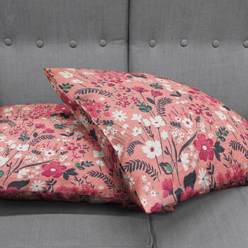 Tiny Floral Themed Pink Cushion Cover, 4 of 7
