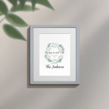 Personalised Anniversary “I Do” Keepsake Framed Print, 6 of 10