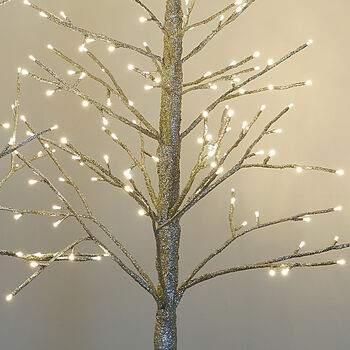 Champagne Gold Pre Lit Christmas Tree Two Sizes, 2 of 4