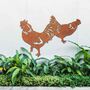 Rusty Hen Chicken Garden Decor Chicken And Rooster Art, thumbnail 1 of 10