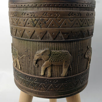 Elephant Composite Planter With Stand, 5 of 8