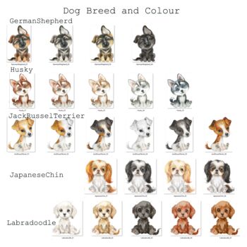 Personalised Two Pet Dog Portrait Print, 4 of 9