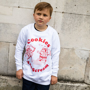 Cookies And Scream Boys' Slogan Sweatshirt, 3 of 4