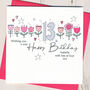 Personalised Special Age Floral Birthday Card, thumbnail 2 of 4