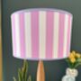 Carnival Lampshade In Candy Pink Deckchair Stripe, thumbnail 3 of 9