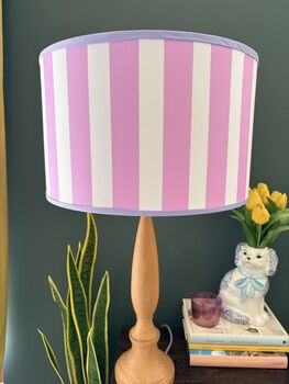 Carnival Lampshade In Candy Pink Deckchair Stripe, 3 of 9