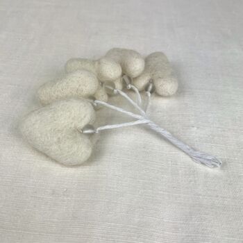 Fair Trade Mini Felt Heart Hanging Decoration, 7 of 12