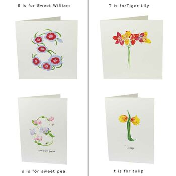 Botanical Flower Letter Cards, 10 of 12