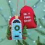 Personalised Home Address Christmas Door Bauble, thumbnail 1 of 3