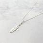 Small Feather Charm Sterling Silver Necklace, thumbnail 1 of 4
