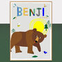 Bear Personalised Name Print, thumbnail 1 of 9