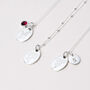 Sterling Silver January Birth Flower Necklace, thumbnail 4 of 10