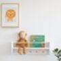 Nursery Shelf With Rail And Pegs, Nursery Decor Shelf, thumbnail 1 of 11