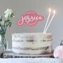 Personalised Name Happy Birthday Party Cake Topper, thumbnail 2 of 3