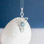 Genuine Moonstone Celtic Knot Necklace In Silver, thumbnail 2 of 9