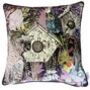 Bird Sanctuary Soft Purple Square Cushion With Birds, Bird Houses, And Trailing Wisteria, thumbnail 7 of 7