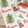 Personalised Christmas Wrapping Paper Boys Girls A2, thumbnail 3 of 4