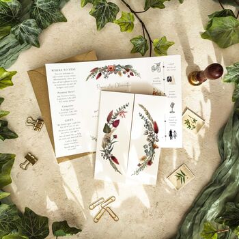 Dried Flowers Gatefold Invitation, 2 of 8