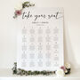 Contemporary Script Wedding Seating Chart, thumbnail 1 of 4